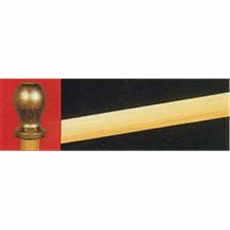 SS COLLECTIBLES 5 ft. X 1 in. One Piece Wood Flagpole with Ball Ornament and Cord, 6PK SS2521628